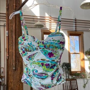 Tommy Bahama Colorful Patterned Swim Tank top